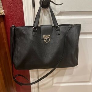 Versace Collection Black Leather Tote